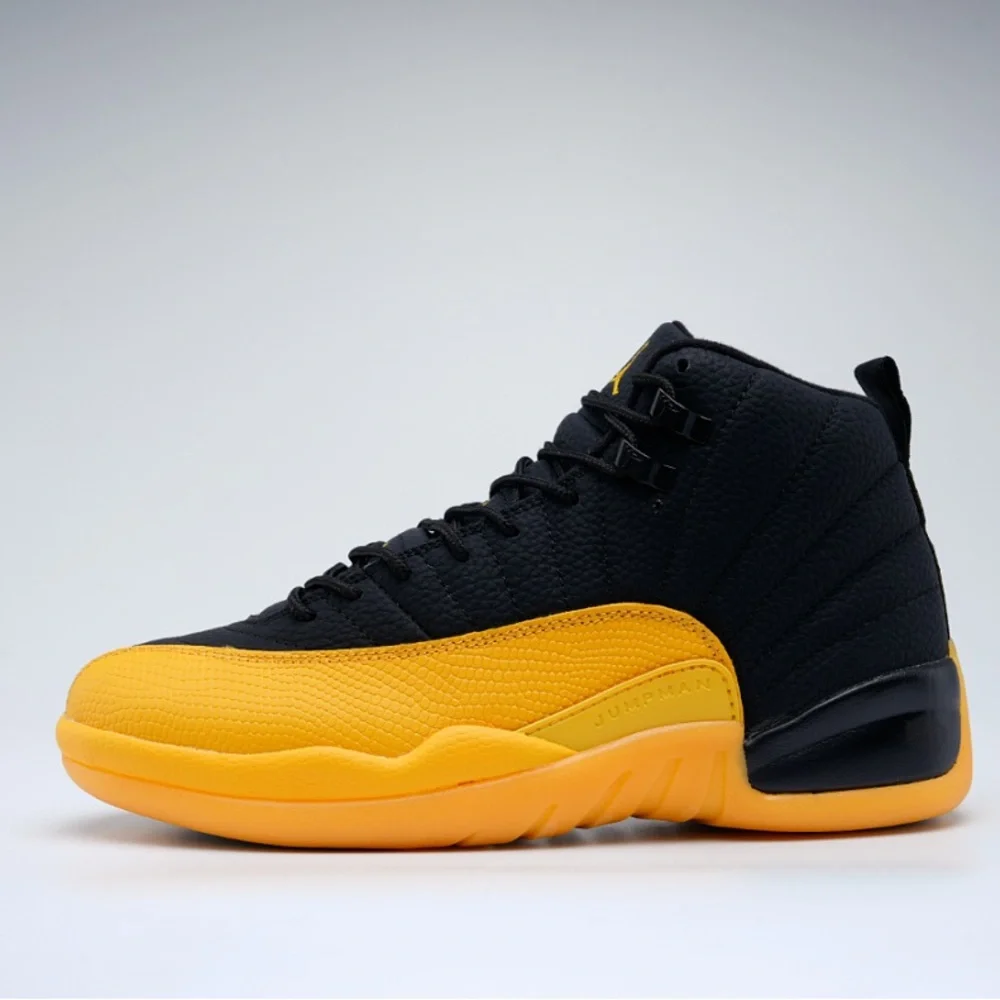 Jordan Men's High-Top Sneakers - Black and Yellow